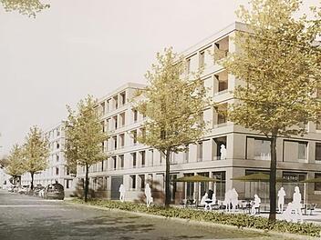 Auf dem Gelände der früheren Röhrenseekaserne wird in Bayreuth ein neues Stadtquartier mit 350 Wohnungen geschaffen. Die Pläne für das Millionenprojekt hat das Kulmbacher Architekturbüro Büro H2M entworfen. Entwurf: H2M Architekten + Stadtplaner