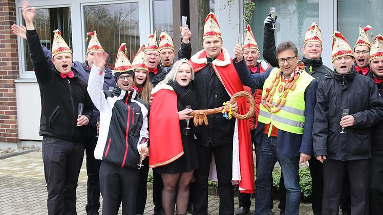 Beim Rathaussturm in Untersiemau. - Foto: Michael Stelzner