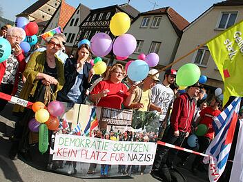 Auch in Weismain gingen Bürger auf die Straße.
