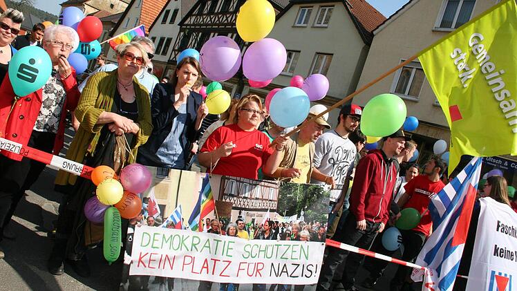 Auch in Weismain gingen Bürger auf die Straße.