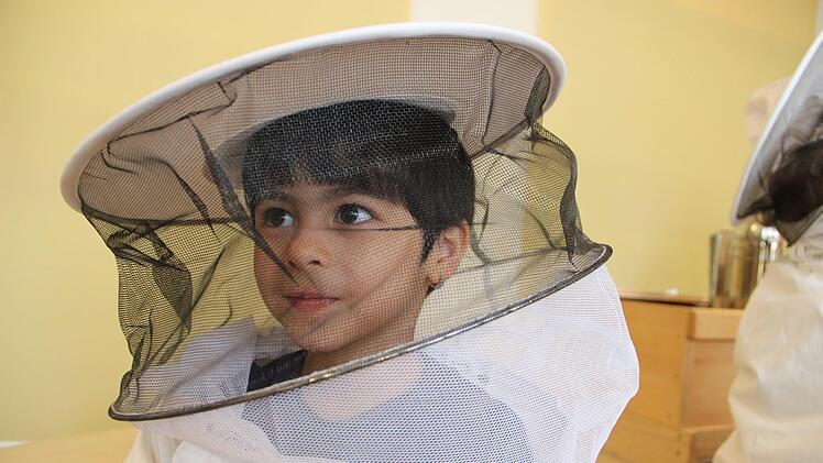 Bienenprojekt im Kindergarten Münnerstadt.Heike Beudert