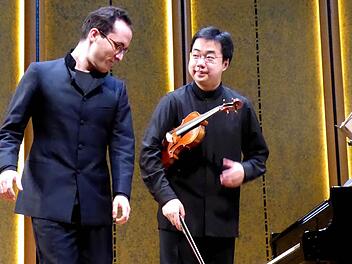Seit ein paar Jahren ein Team: Igor Levit und Feng Ning. Foto: Ahnert