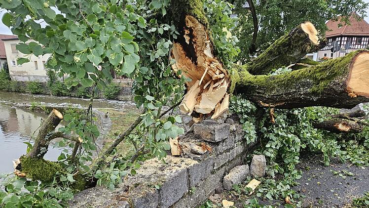 Marktrodach von Unwetter gebeutelt - verwüstete Friedhöfe, umgestürzte Bäume, geschlossenes Freibad