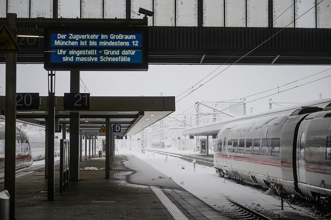 Wintereinbruch in Süddeutschland - München
