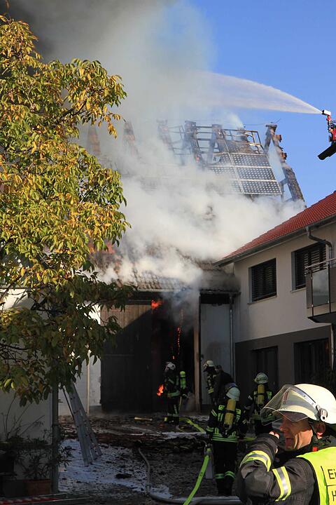 Brand in Schweinestall in Herzogenaurach