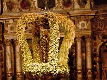 Erntekrone in der Coburger MorizkircheFoto: Archiv/Jochen Berger
