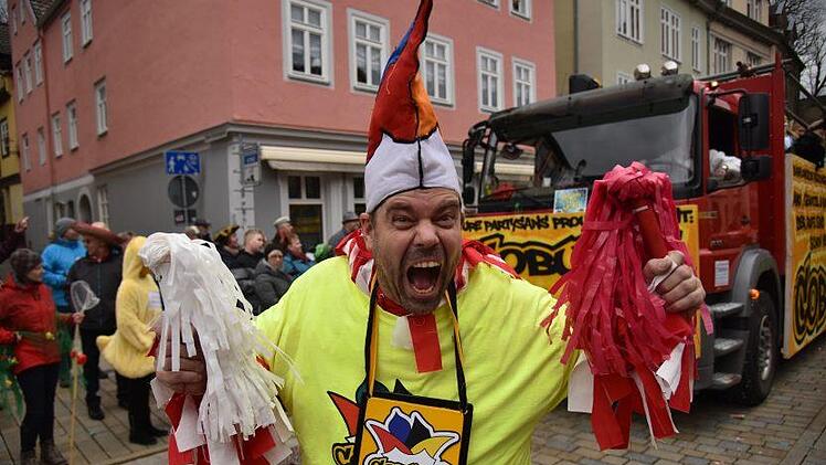 Impressionen vom Gaudiwurm 2019 in Coburg - hier: Obernarr und Wagenbauer AlexJens Gundermann