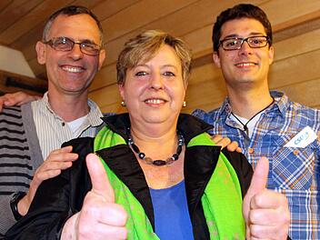 Neu-Schriftführer Tobias Feuerbach, Gerlinde Martin (1. Vorsitzende) und Wolfgang Thaler (2. Vorsitzender und Kassier) tragen künftig die Verantwortung beim CSU-Ortsverband Obervolkach. Foto: Pfannes