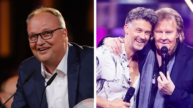 Oliver Welke (links) hat im Zoff mit Wayne und Howard (rechts) Carpendale ironische Spitzen nachgelegt.