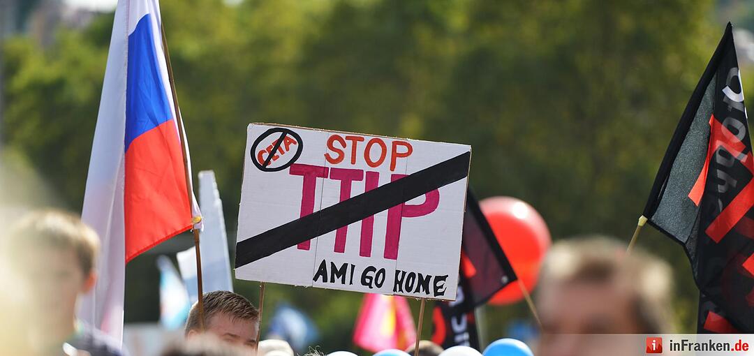 Demonstration gegen die Handelsabkommen