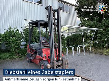 Gabelstapler-Diebstahl in Dachsbach Gabelstapler-Diebstahl in Dachsbach