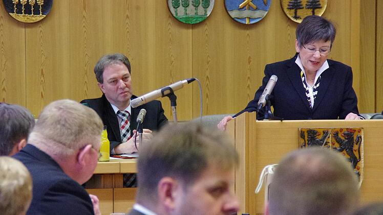 Heidrun Piwernetz sprach vor dem Kreistag. Foto: Marco Meißner