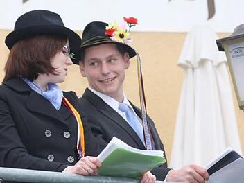 Lena Schmitt und Nico Böhm schwangen die Reden. Fotos: privat