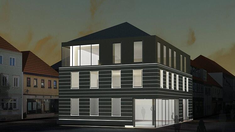 So könnte einmal der Neubau Marktplatz 2 aussehen.Grafik: R+G Beteiligungs-GmbH