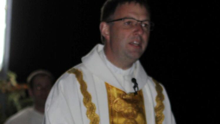 Prediger beim Wortgottesdienst am Friedenskreuz war in diesem Jahr Dekan Holger Fiedler. Michael Wunder