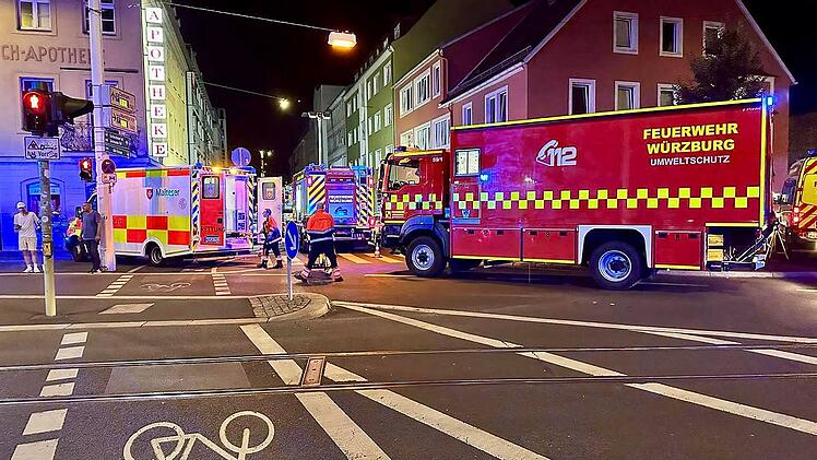 Großeinsatz der Feuerwehr Würzburg nach Gasaustritt