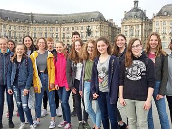 Die deutschen Austauschschüler vom Herder-Gymnasium in Bordeaux Foto: privat