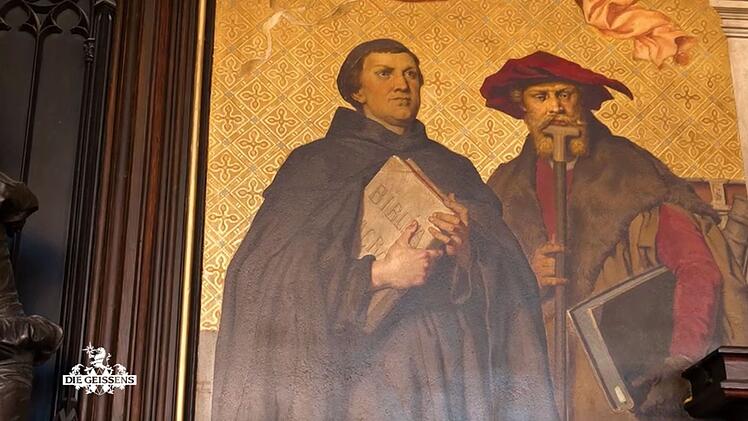 Martin Luther ist im Erfurter Rathaus an der Wand zu sehen. Laut Carmen ist es allerdings der B&uuml;rgerrechtler Martin Luther King ...