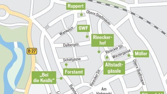 Ausschnitt aus der Karte zum  Höflesfest 2022.   Grafik: Dagmar Klumb
