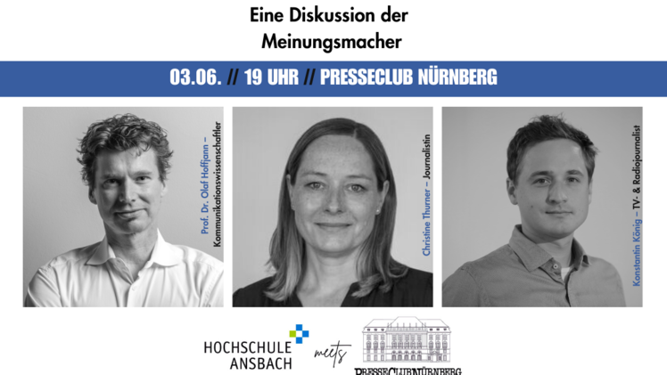 Nürnberg, Presse, Presseclub, Event, Veranstaltung, Presseclub Nürnberg, Diskussionsrunde, Event, Diskussion, Show, Hochschule Ansbach, Hochschule