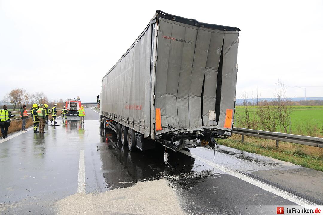 Lkw-Unfall auf A73 bei Buttenheim