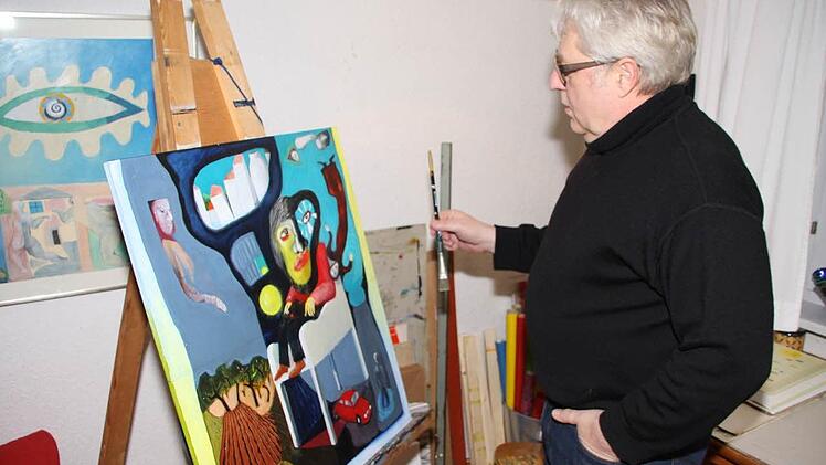 Sepp Kuffer in seinem Atelier Foto: Thomas Rinke