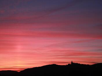 Sonnenuntergang bei Kloster Banz Foto: Matthias Einwag