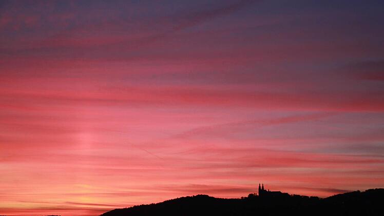 Sonnenuntergang bei Kloster Banz Foto: Matthias Einwag