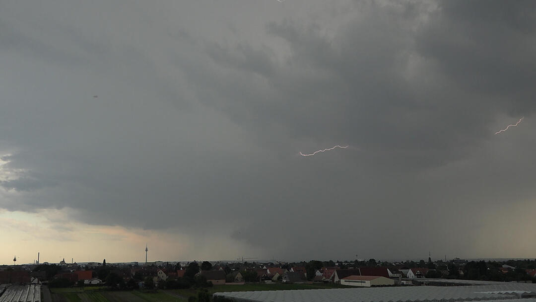 Schweres Unwetter über Mittelfranken