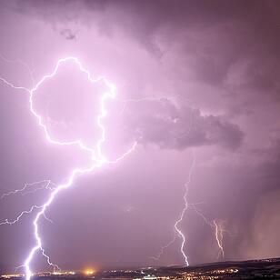 Blitz und Donner über Franken