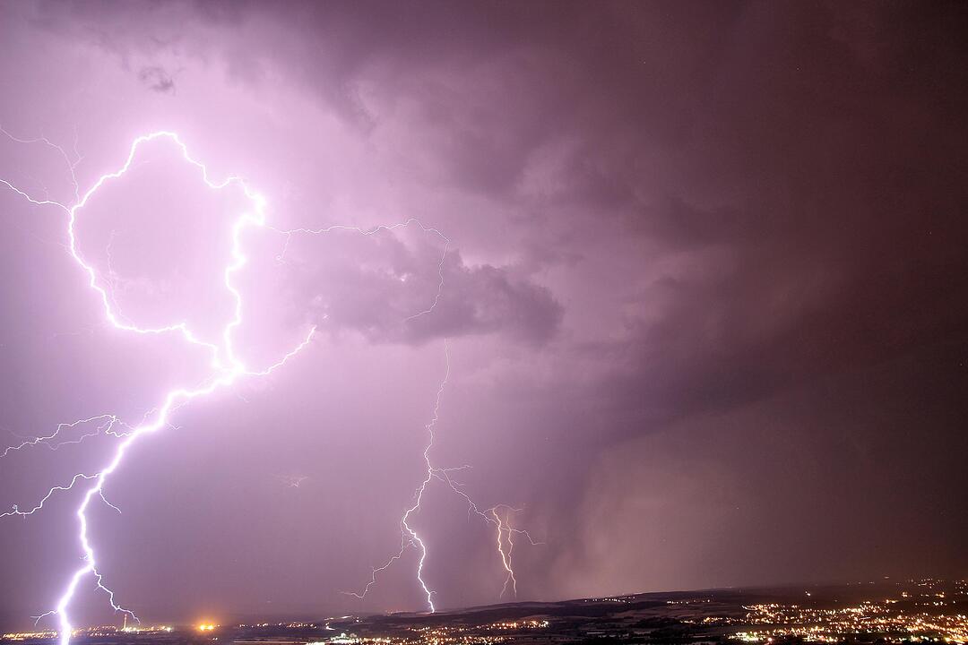 Blitz und Donner über Franken