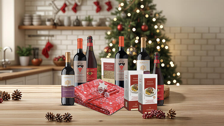 Teil des Lambrusco-Pakets sind herzhafte Spezialitäten aus Italien.