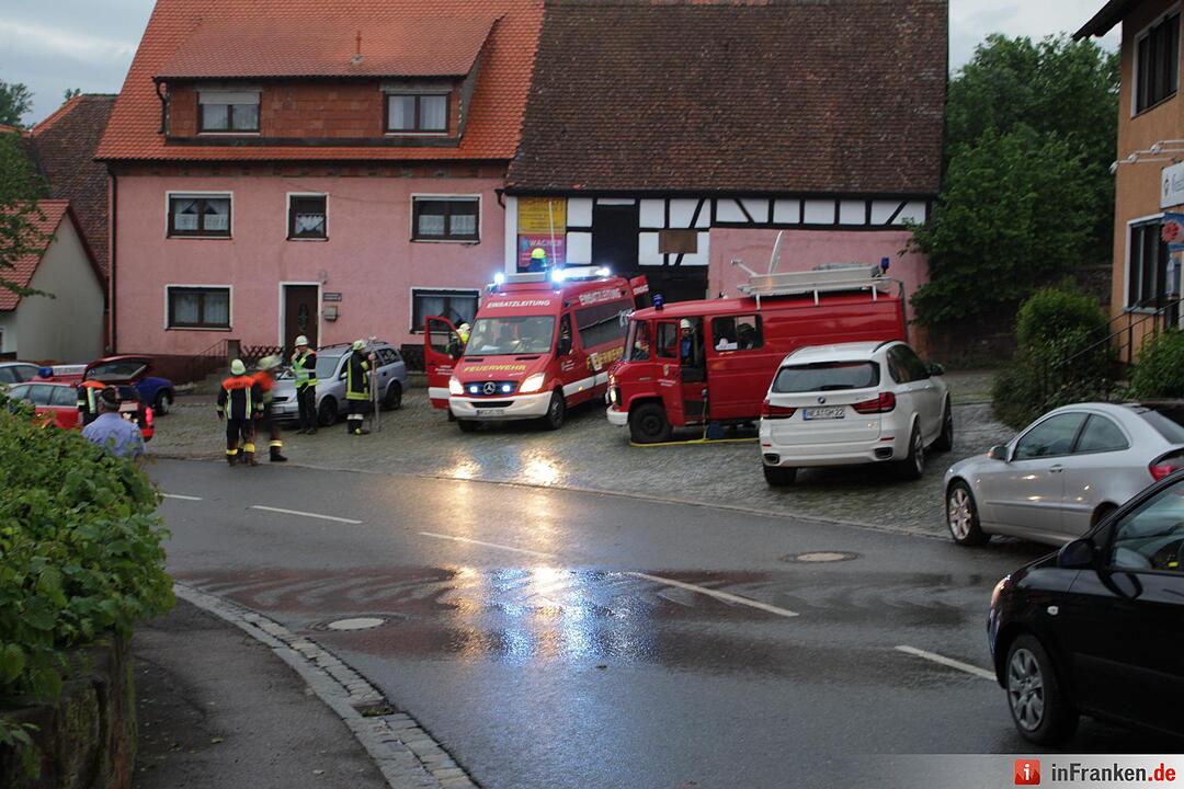 Unwetter über Franken
