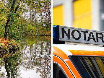 In Ehingen hat eine Frau eine leblose Person in einem Weiher entdeckt.