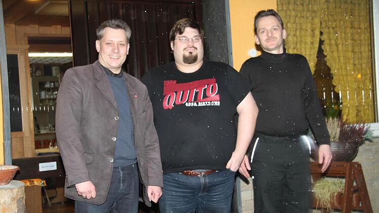 Sie sind die Kandidaten, die auf Stimmkreisebene ins Wahljahr 2013 gehen (von links): Marko Müller als Bundestagskandidat, Stefan Malm für den Bezirkstag und Jens Uwe Frosch für den Landtag.