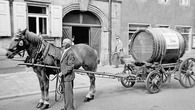 Bierfasswagen vor der Brauerei Keesmann im vorigen Jahrhundert Foto: Stadtarchiv Bamberg