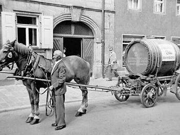 Bierfasswagen vor der Brauerei Keesmann im vorigen Jahrhundert Foto: Stadtarchiv Bamberg