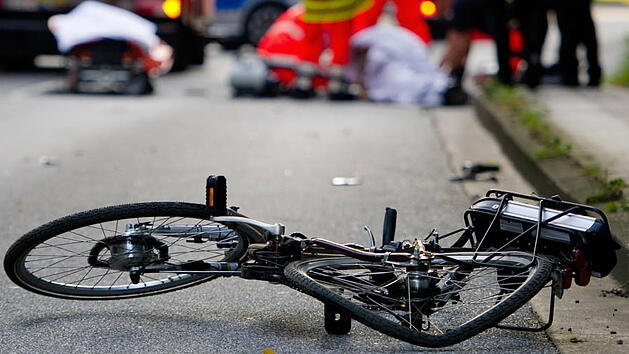 Fahrradunfall (Symbolbild)