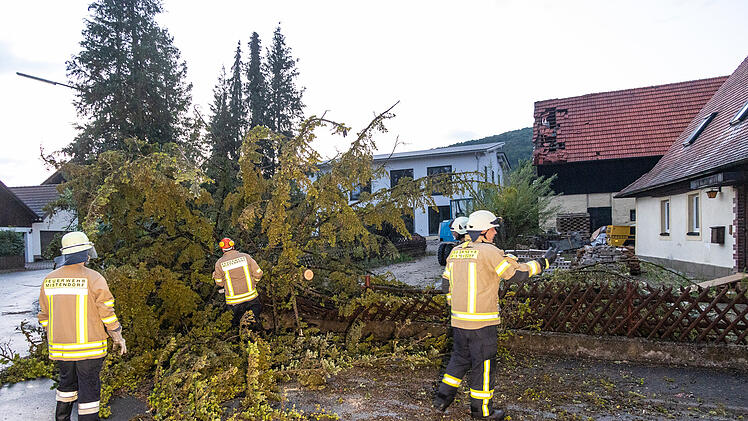 Umgestürzte Bäume und abgedeckte Häuser: Schwere Unwetter im Landkreis Bamberg