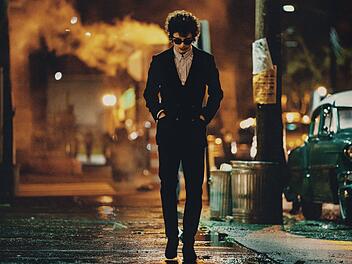 Timothée Chalamet verkörpert in "Like A Complete Unknown" den jungen Bob Dylan.