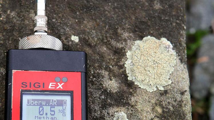 Ein Messgerät bestätigte den Verdacht, dass Gas ausgetreten ist.
