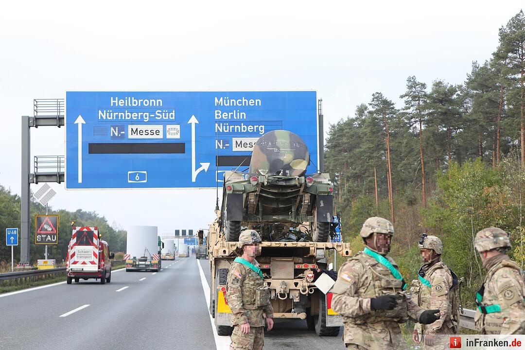 Unfall auf A6 mit US-Panzer