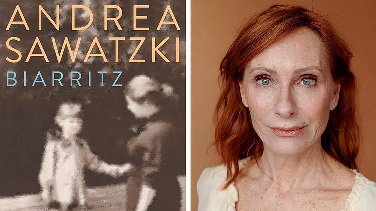 Das Bild zeigt das Buchcover von "Biarritz" von Andrea Sawatzki neben einem Portr&auml;t einer Frau. Es k&ouml;nnte ein Event beim Bamberger Literaturfestival 2026 ank&uuml;ndigen.