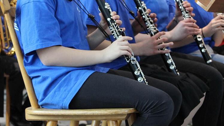 Die Musiker vom Neunkirchner SchülerorchesterFotos: Frank