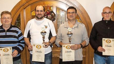 Die Clubmeister des Jahres 2018 im Field Target Shooting Club Ebern, von links: Radu Werb, Thomas Kiesswetter, Gerold Hennig und Karsten Prediger. Es fehlten Konstantin Maximow und Friedrich Reber.  Fotos: di