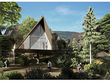 Visualisierung des Baumhaushotels