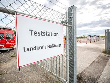 Die Corona-Teststation in Knetzgau erhält Verstärkung. In dieser Woche wird eine mobile Teststation der Regierung von Unterfranken für die Reihentestung an Schulen in Ebern eingerichtet. Archiv/René Ruprecht