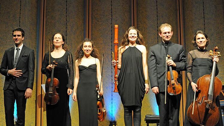 Dorothée Oberlinger und ihr Ensemble begeisterten die Zuhörer im Rossini-Saal. Foto: Dijkstal
