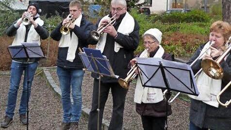 Der Wirsberger Posaunenchor bei seinem Vortrag.