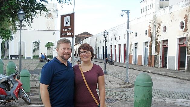 Pfarrer Hannes und Vikarin Andrea K&uuml;hn in Sao Luis Foto: privat